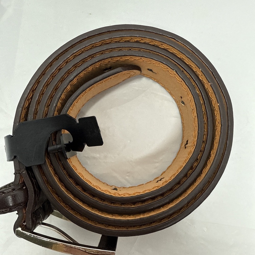 Barbados Genuine leather Men's brown 1 1/4" wide belt in size Large 38-40 - Picture 12 of 12